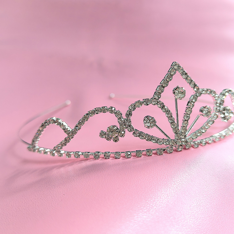 Event Party - Silver Color Rhinestone Bridal Crown Luxury