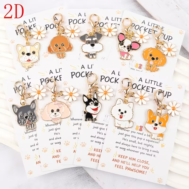 10 Cute Cartoon Puppy Keychain - огляд і ціна Party Favor Bag