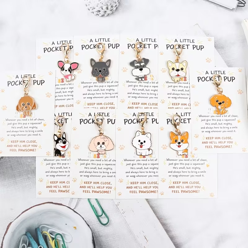 10 Cute Cartoon Puppy Keychain - огляд і ціна Party Favor Bag