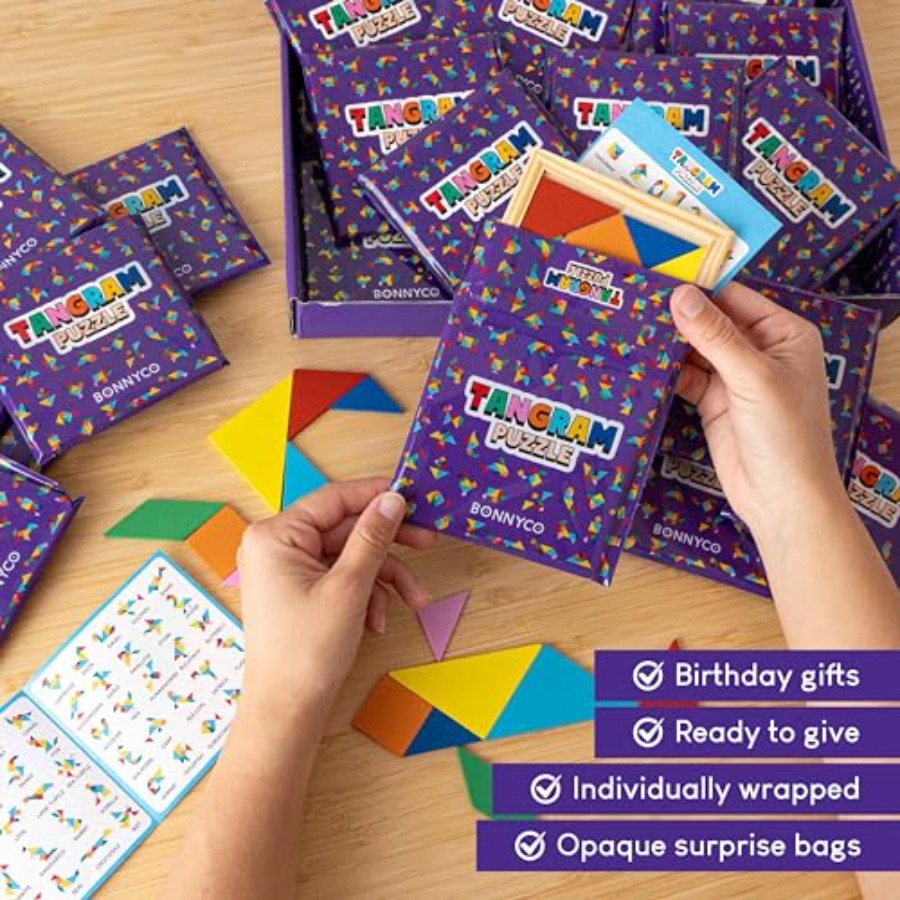 Tangram Puzzle Wooden Pack 30  - огляд і ціна Party Favor Bag