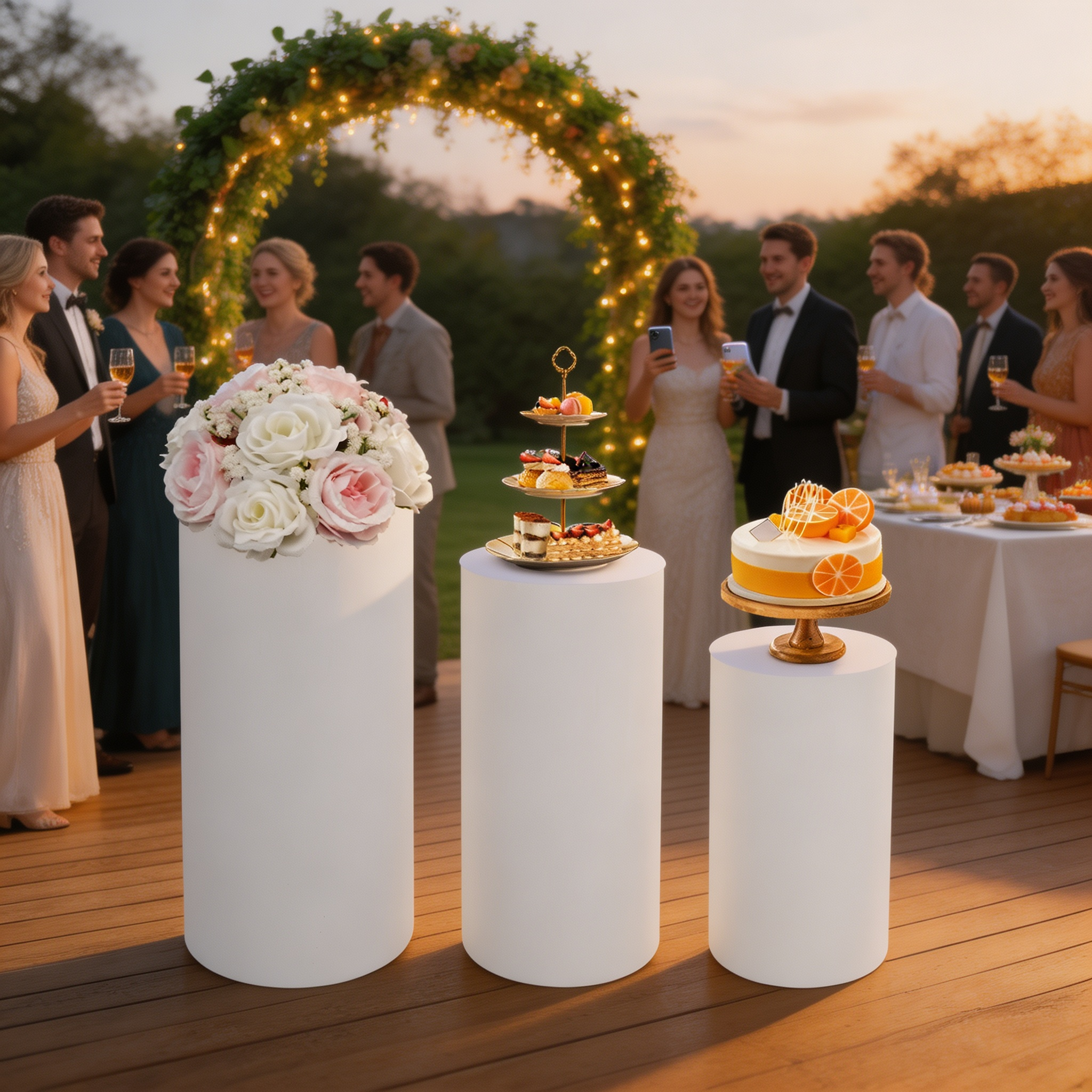 Pedestal Display Stand Cylinde - огляд і ціна Event Launch Party