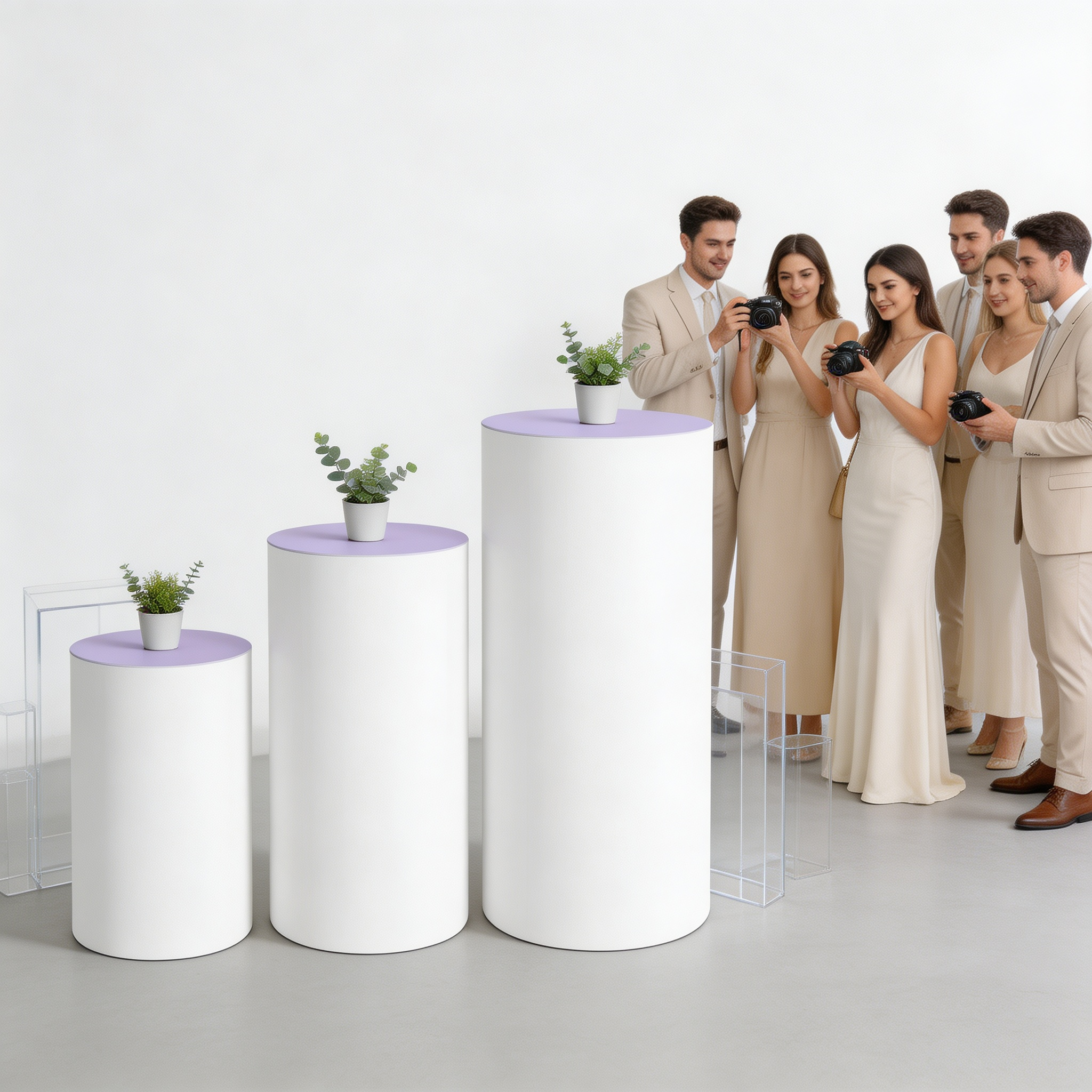 Pedestal Display Stand Cylinde - огляд і ціна Event Launch Party