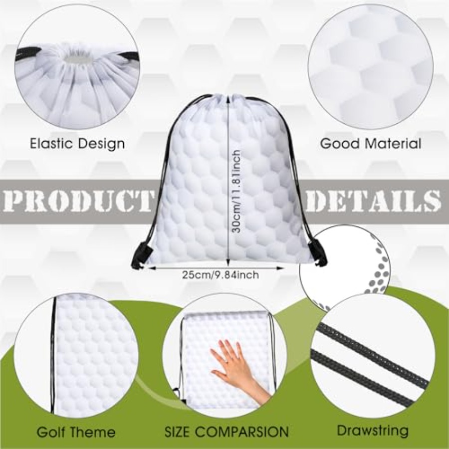 12 Pieces Golf Drawstring Bags - огляд і ціна Party Favor Bag