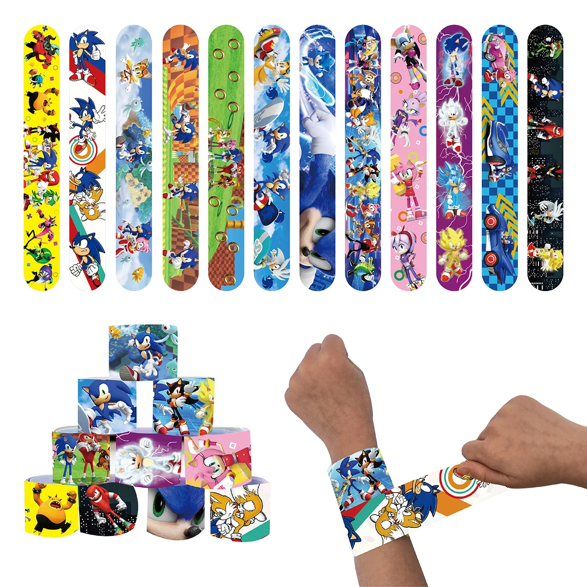 12/24/36pcs Sonic Slap Bracele - огляд і ціна Party Favor Bag