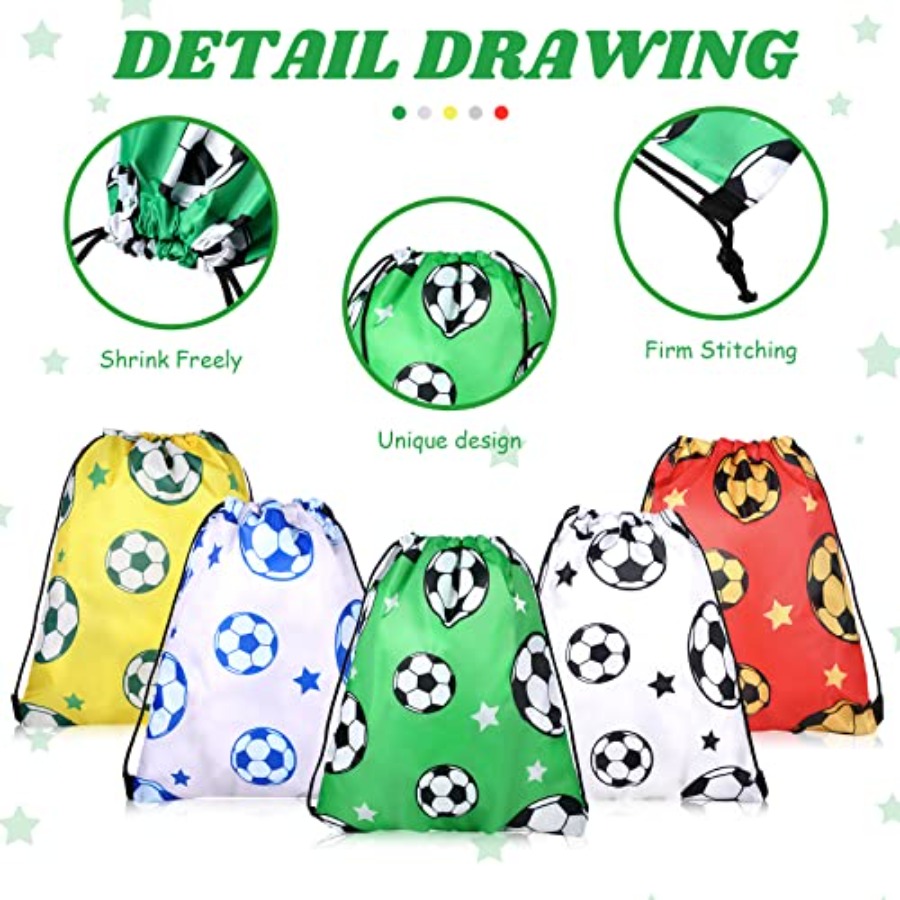 20 Pack Soccer Drawstring Bags - огляд і ціна Party Favor Bag
