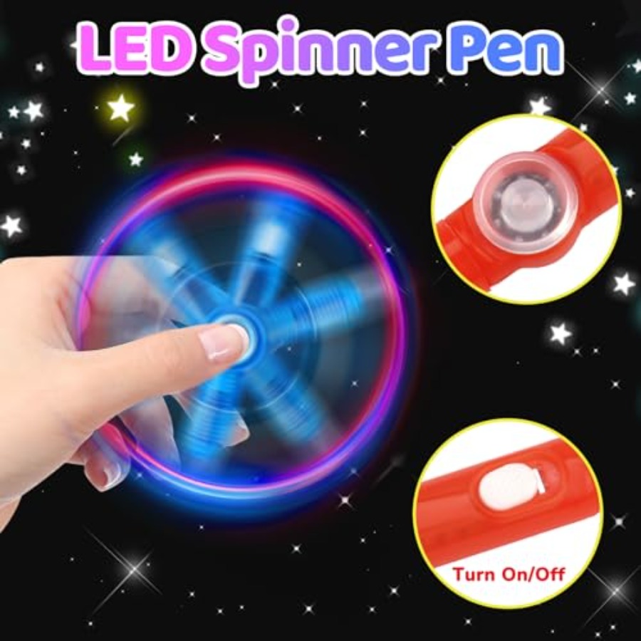 24PCS Glow Fidget Spinner Pens - огляд і ціна Party Favor Bag