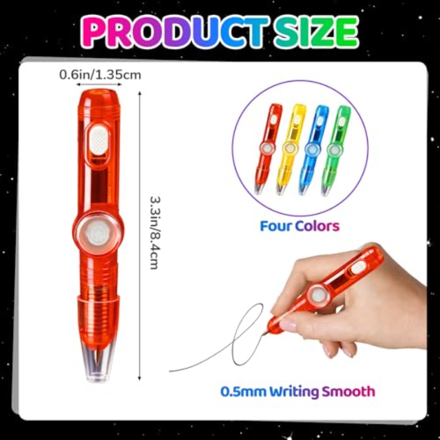 24PCS Glow Fidget Spinner Pens - огляд і ціна Party Favor Bag