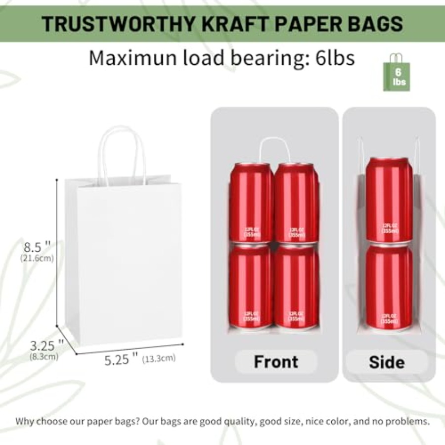 100 Pack 5.25x3.25x8.5 Inch Sm - огляд і ціна Party Favor Bag