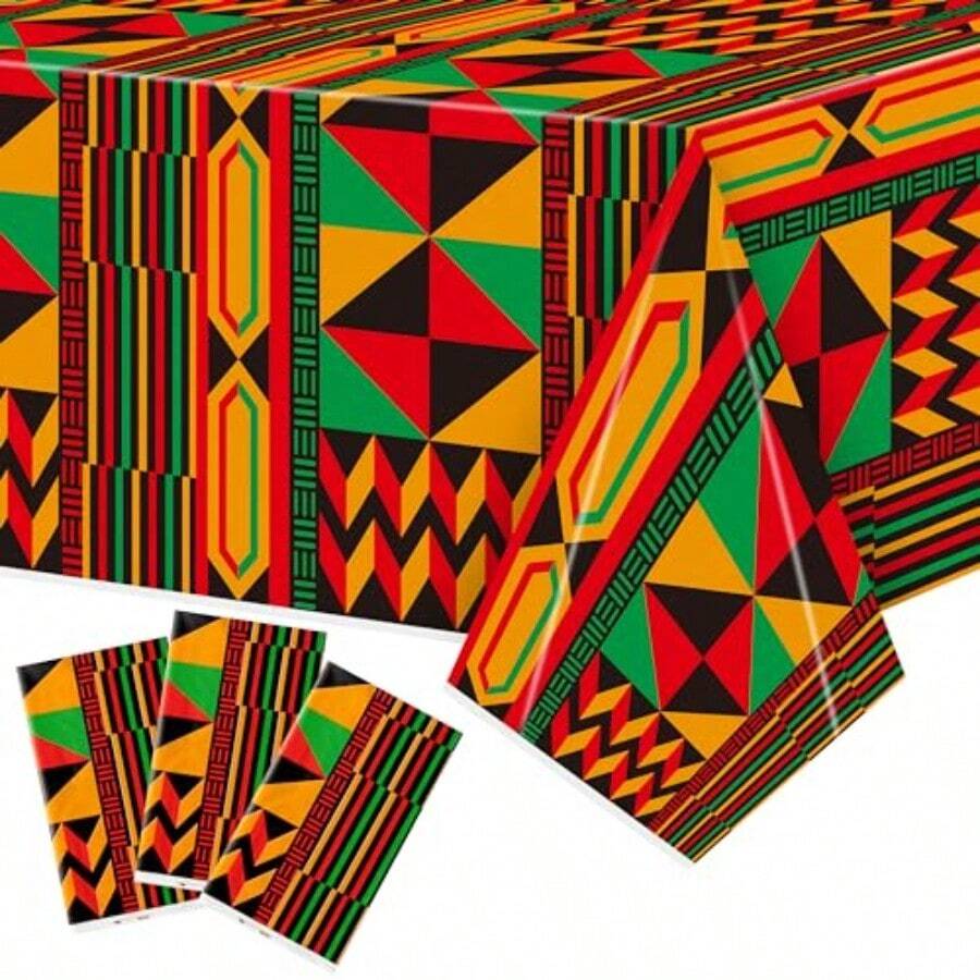 3 Packs African Print Disposab - огляд і ціна Table Cloth Disposable